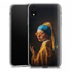 Silikon Glitter Case transparent-silber