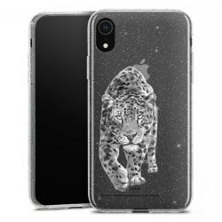 Silikon Glitter Case transparent-silber