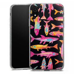 Silikon Glitter Case transparent-silber