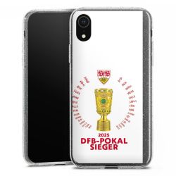 Silikon Glitter Case transparent-silber