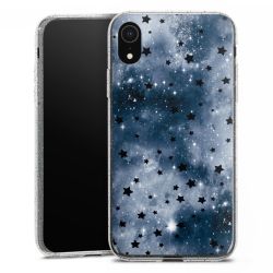 Silikon Glitter Case transparent-silber