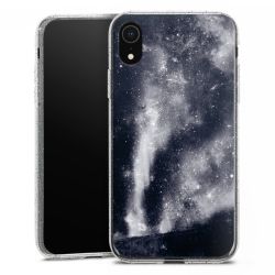 Silikon Glitter Case transparent-silber