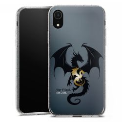 Silikon Glitter Case transparent-silber