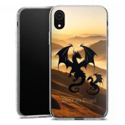 Silikon Glitter Case transparent-silber