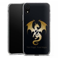 Silikon Glitter Case transparent-silber