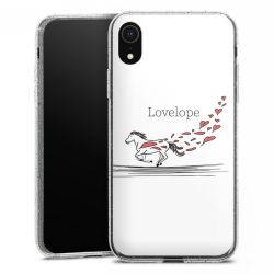 Silikon Glitter Case transparent-silber