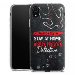 Silikon Glitter Case transparent-silber