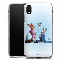 Silikon Glitter Case transparent-silber