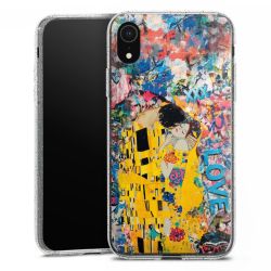 Silikon Glitter Case transparent-silber