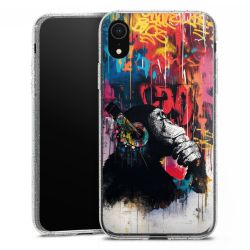 Silikon Glitter Case transparent-silber