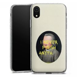 Silikon Glitter Case transparent-silber