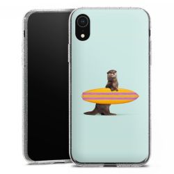 Silikon Glitter Case transparent-silber