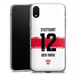 Silikon Glitter Case transparent-silber