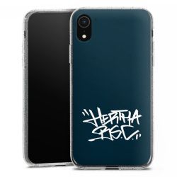 Silikon Glitter Case transparent-silber