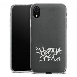 Silikon Glitter Case transparent-silber