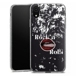 Silikon Glitter Case transparent-silber