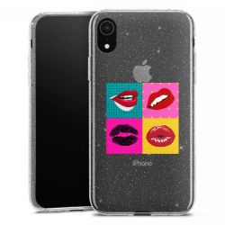 Silikon Glitter Case transparent-silber