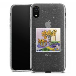 Silikon Glitter Case transparent-silber