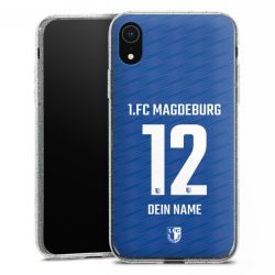 Silikon Glitter Case transparent-silber