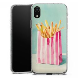 Silikon Glitter Case transparent-silber