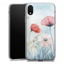 Silikon Glitter Case transparent-silber