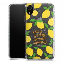 Silikon Glitter Case transparent-silber