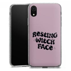 Silikon Glitter Case transparent-silber