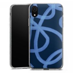 Silikon Glitter Case transparent-silber