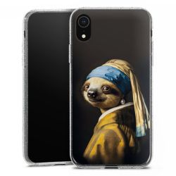 Silikon Glitter Case transparent-silber