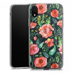 Silikon Glitter Case transparent-silber