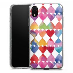 Silikon Glitter Case transparent-silber