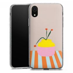 Silikon Glitter Case transparent-silber