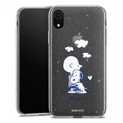 Silikon Glitter Case transparent-silber