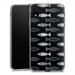 Silikon Glitter Case transparent-silber