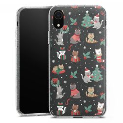 Silikon Glitter Case transparent-silber