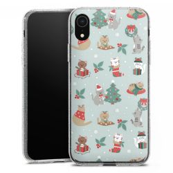 Silikon Glitter Case transparent-silber