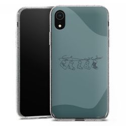 Silikon Glitter Case transparent-silber