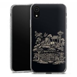 Silikon Glitter Case transparent-silber