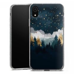 Silikon Glitter Case transparent-silber