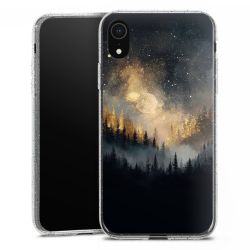 Silikon Glitter Case transparent-silber