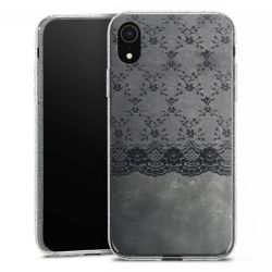 Silikon Glitter Case transparent-silber