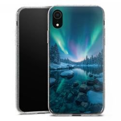 Silikon Glitter Case transparent-silber