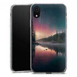 Silikon Glitter Case transparent-silber