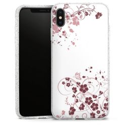 Silikon Glitter Case transparent-silber