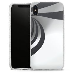 Silikon Glitter Case transparent-silber