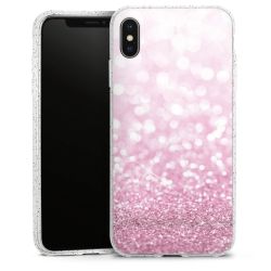 Silicone Glitter Case silver glitter