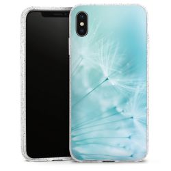 Silikon Glitter Case transparent-silber