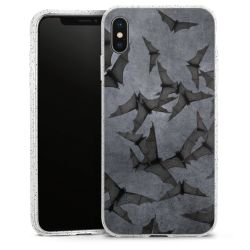 Silikon Glitter Case transparent-silber