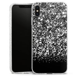 Silikon Glitter Case transparent-silber