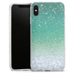 Silicone Glitter Case silver glitter